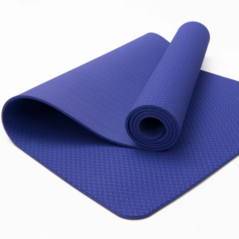 Purple Blue TPE коврик для йоги для женщин, фитнес-гимнастика, коврики 1830*610*6 мм, качественная подушка для упражнений, Спортивная тренировка, esterilla yoga tapis - Цвет: Purple Blue