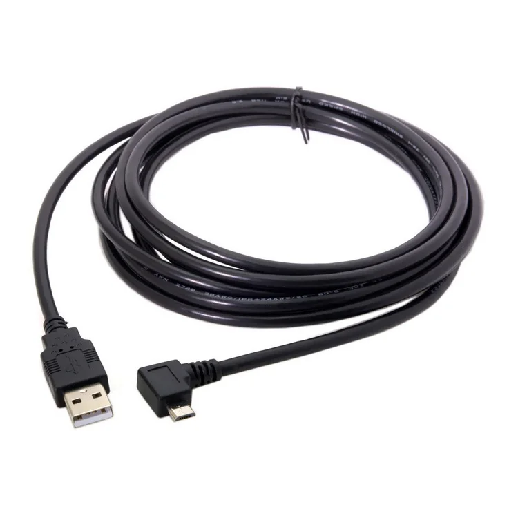 Кабель для зарядки и передачи данных со штекером Micro USB (штекер) под углом 90
