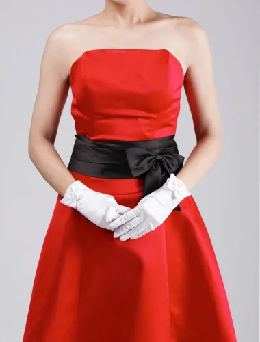 Free shipping bridal gloves red wedding short | Свадьбы и торжества