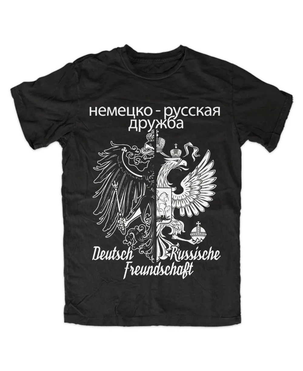 

2019 Fashion O-Neck Hipster T Shirts Deutsch Russische Freundschaft T-Shirtfunny Shirts