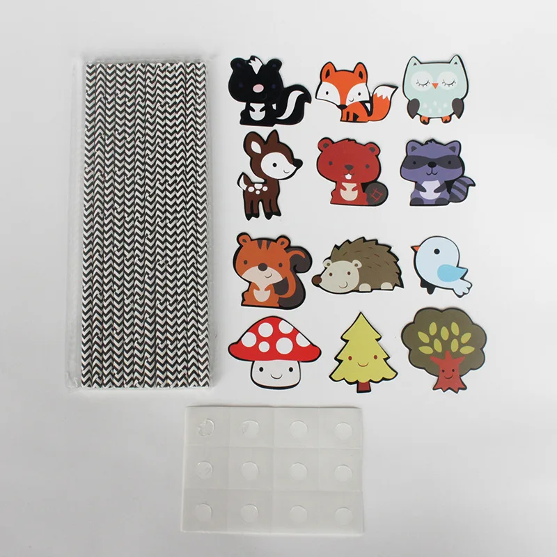 12 шт. декоративные бумажные принадлежности для напитвечерние|Одноразовая посуда