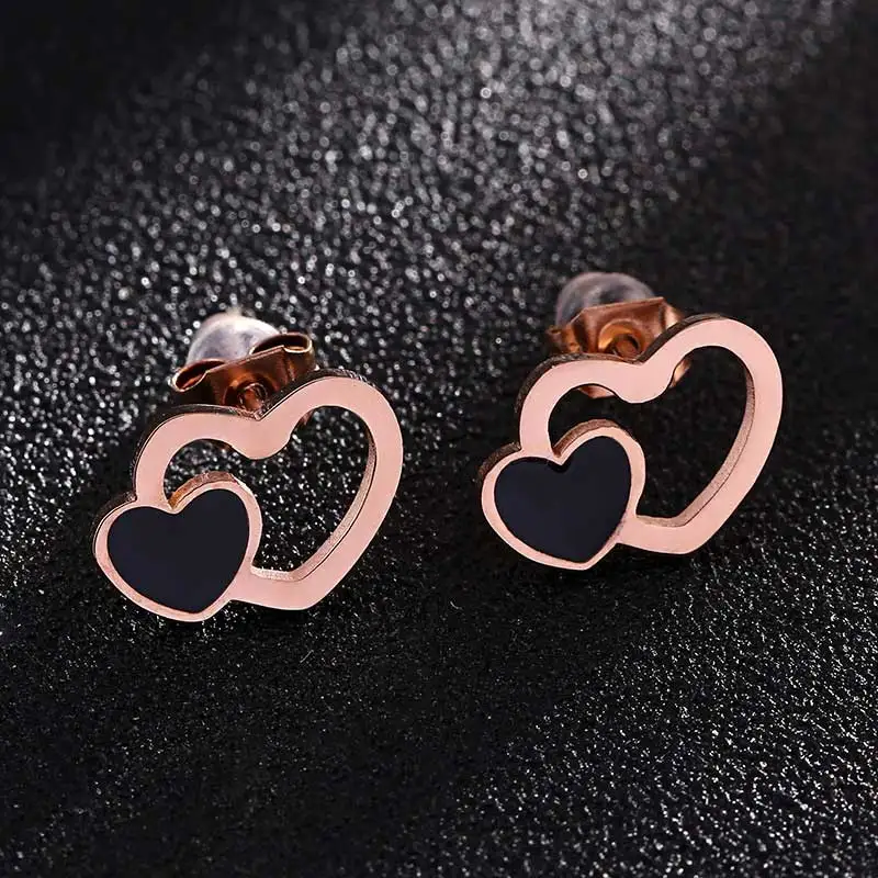 Модные Роскошные серьги из титановой стали гипоаллергенные с логотипом и