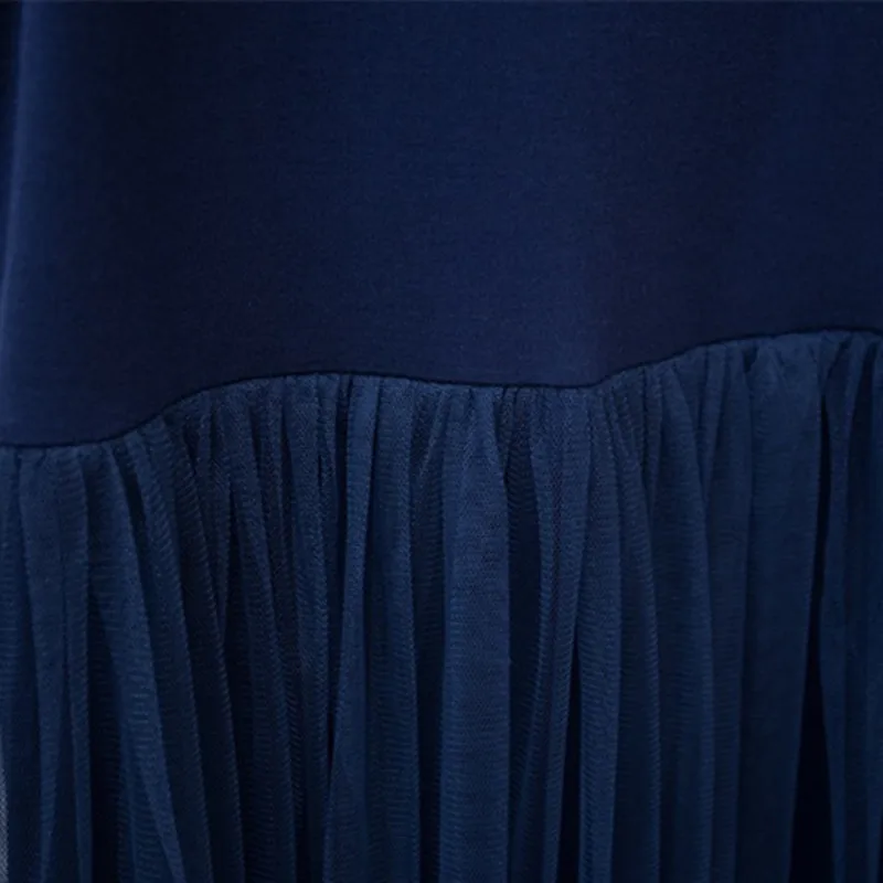 Женское Сетчатое платье на бретельках длинное составного кроя из органзы