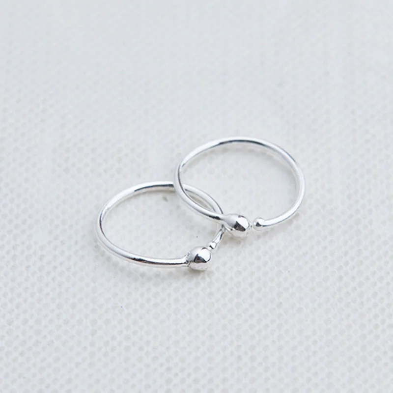 Серьги из чистого серебра S925 пробы, овальный шар, одна петля, Круглый хрящ, серьги для женщин, мужчин, детей, девочек и мальчиков, 6 мм, 8 мм, 10 мм