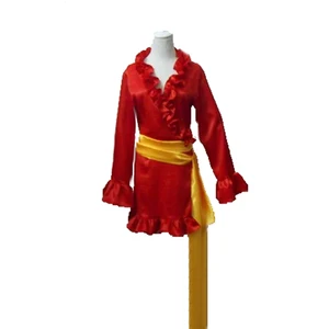 Комбинезон Боа Хэнкок косплей костюм красное платье 11