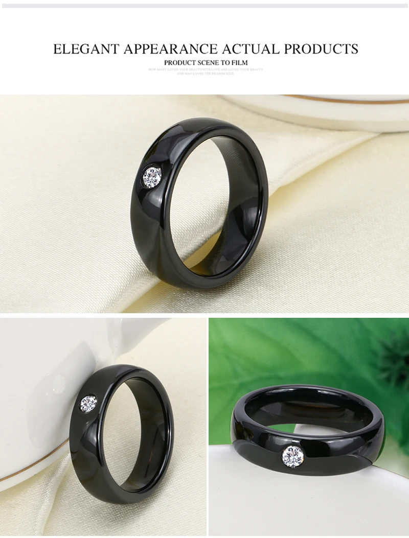 Розовые керамические кольца для женщин, кольца из керамики, s Bling CZ Stone, керамические обручальные кольца, ювелирные изделия для костюма