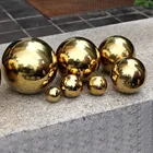 120-480 мм нержавеющая сталь титан золотой полый шар зеркальная полированная блестящая сфера для улицы дома сада декоративные принадлежности