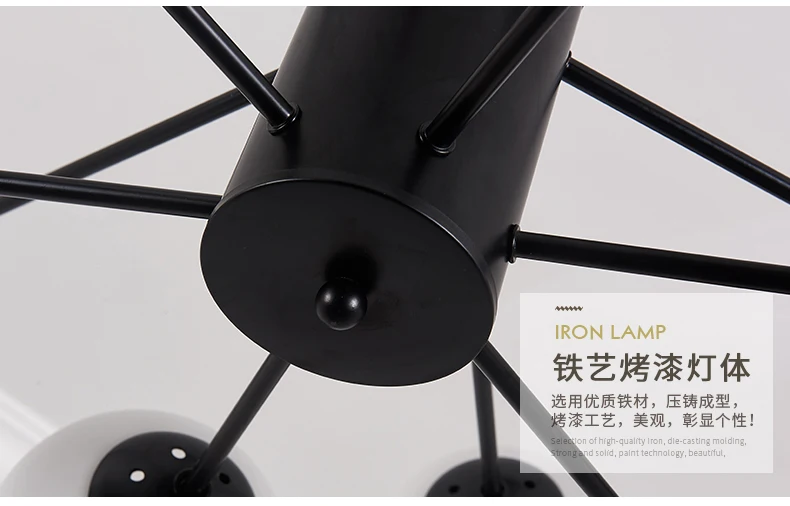 Винтажный волшебный подвесной светильник стильный шар промышленный Лофт