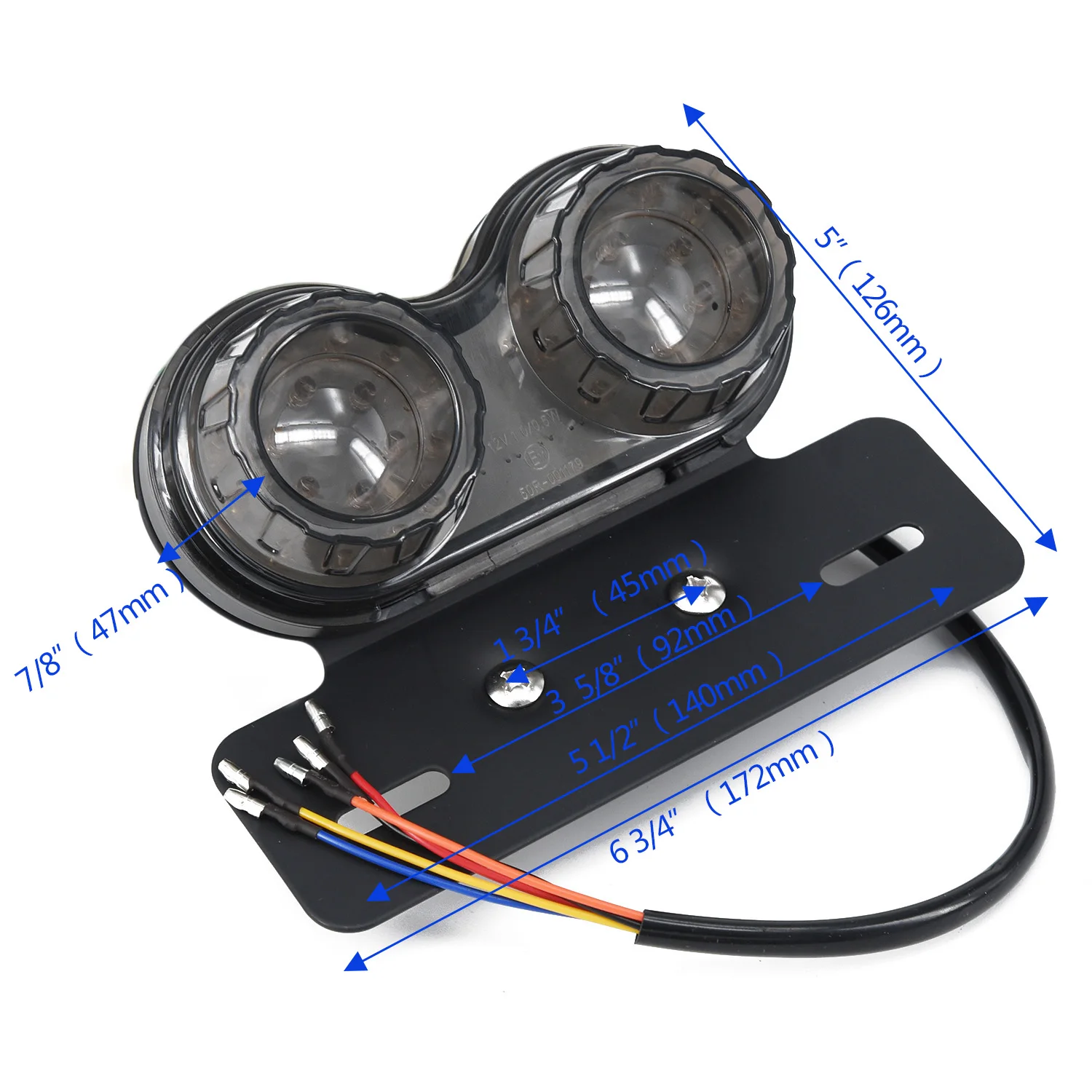 Красный светодиодный мотоциклетный двойной светильник Задний сигнал поворота