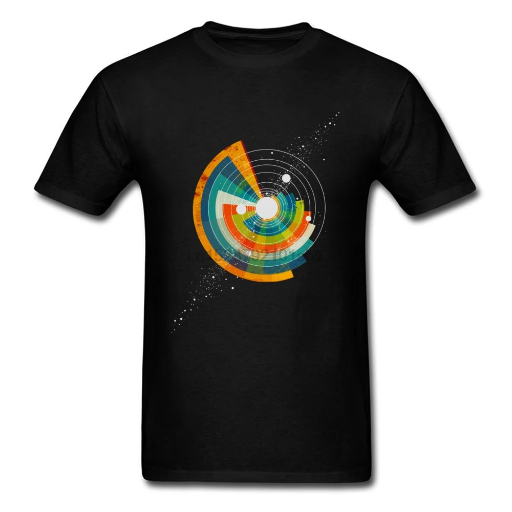 Мужская футболка с геометрическим рисунком Galaxy Vortex хипстерская для гиков