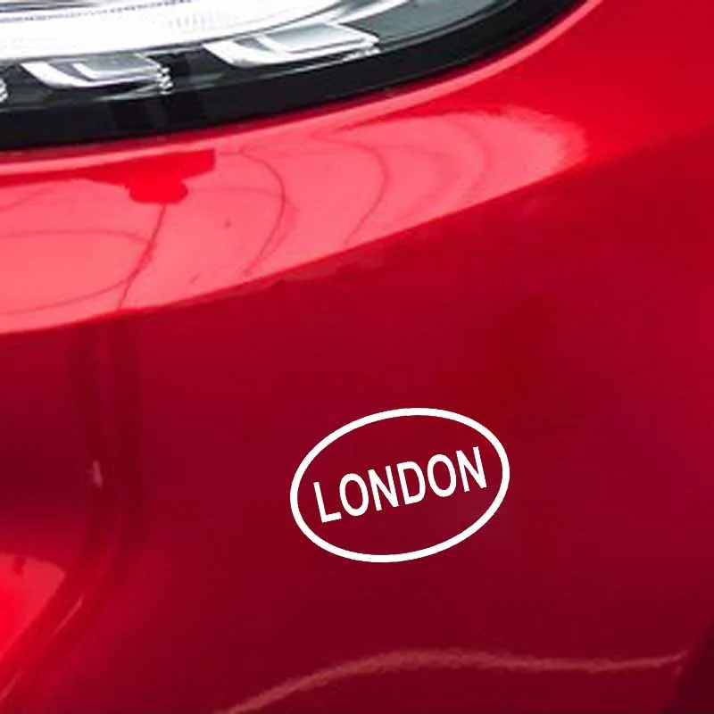 YJZT 13.8CM*9.4CM LONDON CITY COUNTRY CODE OVAL CAR STICKER VINYL DECAL Black Silver C10-01220 | Автомобили и мотоциклы