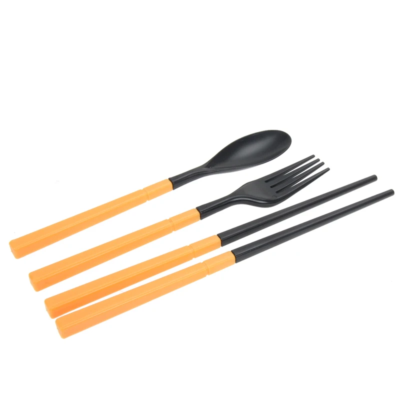 Экологичный ABS материал 3 в 1 портативная посуда для пикника палочки еды Ложка