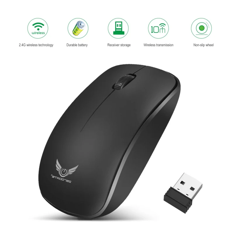Мини Беспроводная Bluetooth USB мышь 2 4 Ghz оригинальная 3 Кнопки оптическая