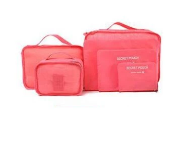 watermelon red Donbook 6 шт. дорожная сумка для хранения Набор для одежды аккуратный Органайзер сумка чемодан домашний шкаф разделитель контейнер Органайзер - Цвет: watermelon red
