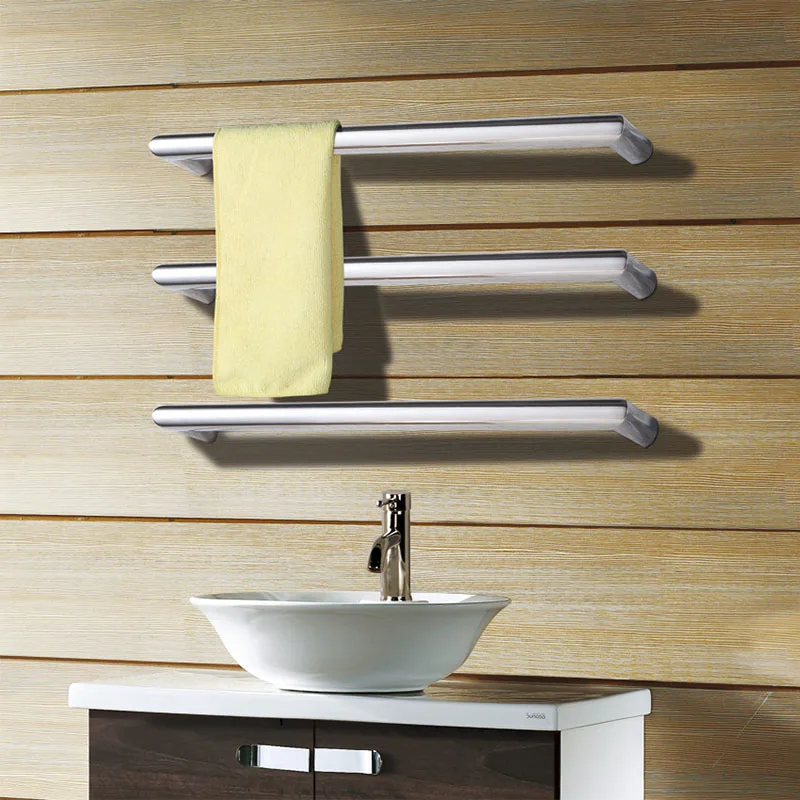 

Free Shipping Towel warmer 304 Stainless Steel Bathroom Electric Heated Towel Bar 923