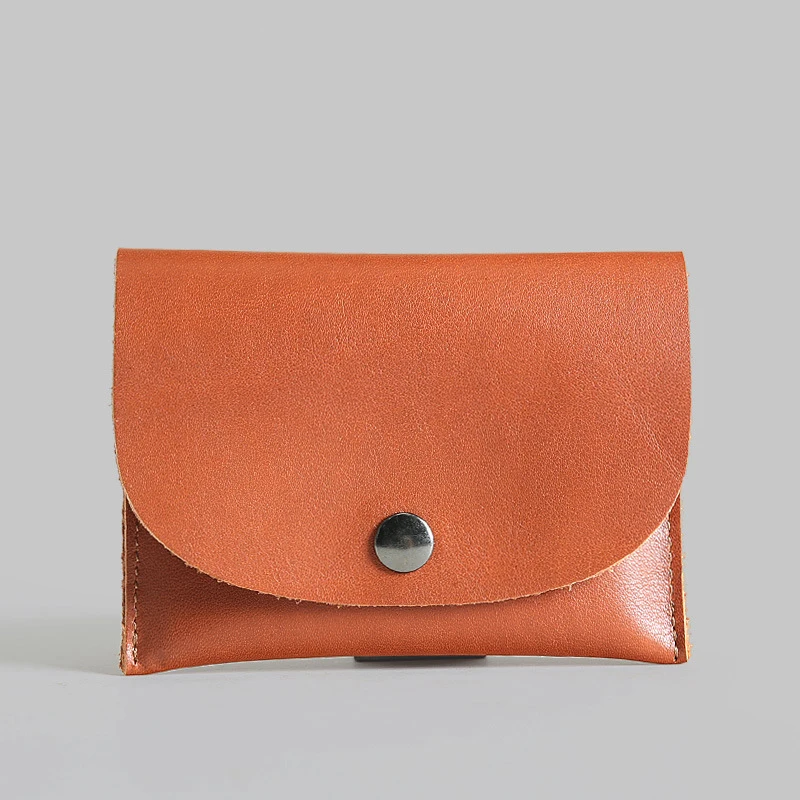 yellowish-brown 1 CICICUFF, Винтажный Унисекс держатель для карт, Crazy Horse, кожа, на обложке, для Namecard, отделение для банковских карт, карман для наличных, чехол, маленький кошелек - Цвет: yellowish-brown 1