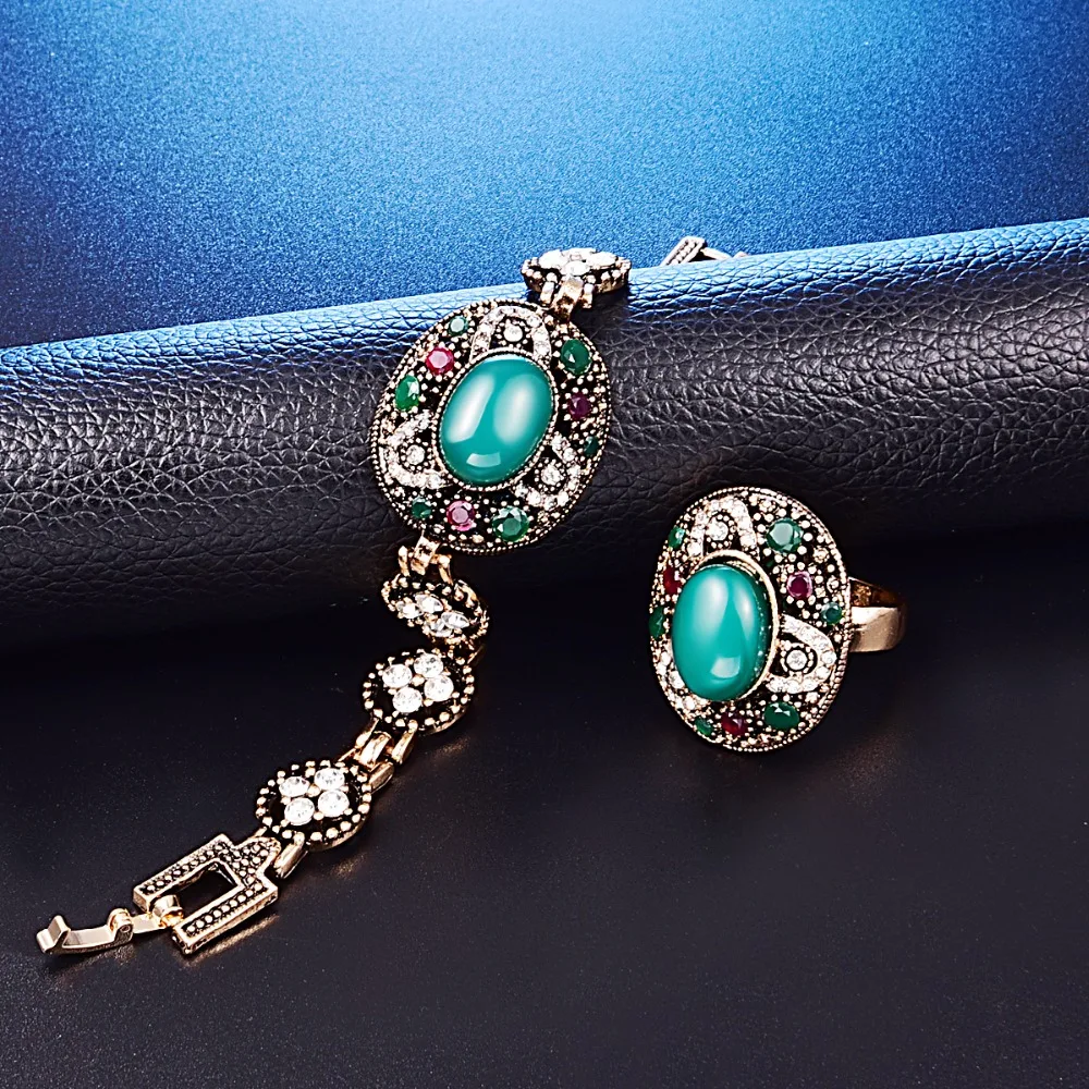 Женский ювелирный комплект из колье браслета и кольца|jewelry sets for women|bracelet and ring