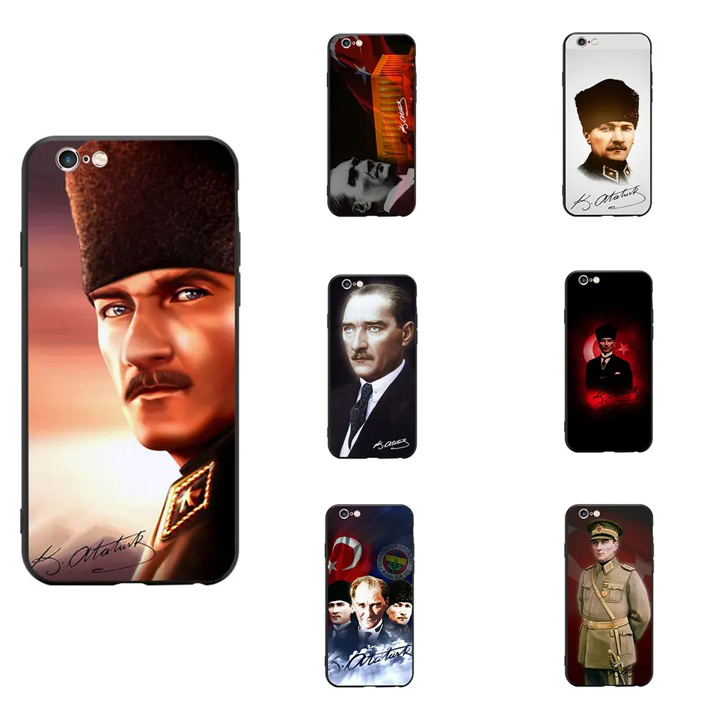 Mustafa Kemal Ataturk тематический Национальный флаг Мягкий ТПУ турецкий телефонный чехол