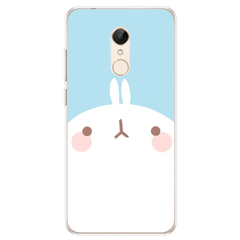 Милый чехол Molang с кроликами мягкий силиконовый из ТПУ для телефона xiaomi 4 5 6 6X 8 note3