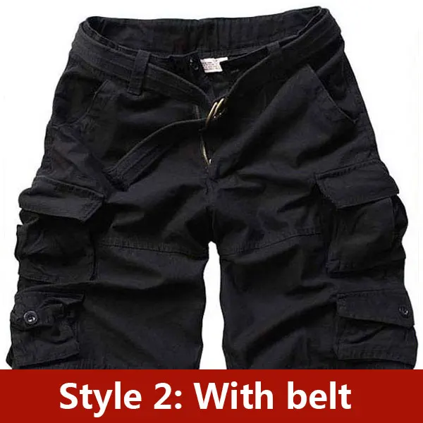 Style2 Black Лидер продаж, мужские шорты,, летние шорты, хлопковые тонкие повседневные модные шорты, мужские тактические шорты, свободный стиль C888 - Цвет: Style2 Black