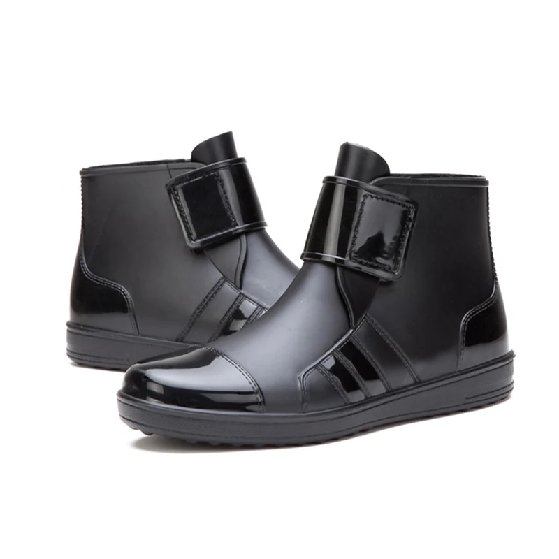 100% водонепроницаемые ботинки для мотоцикла Нескользящие резиновые из ПВХ черные