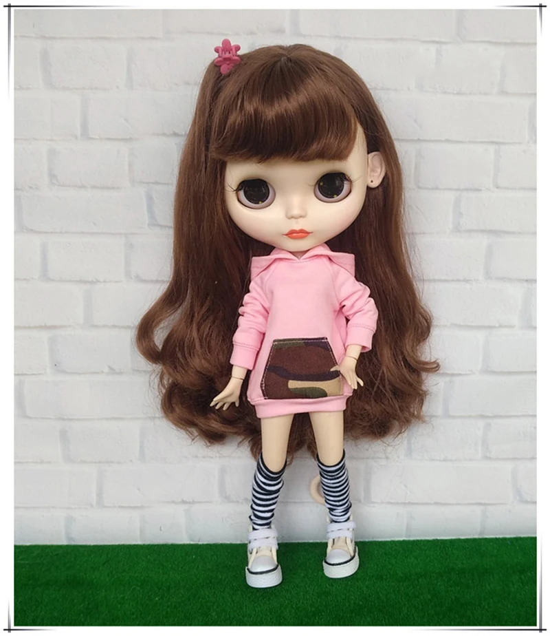 Одежда для кукол Blyth 1 шт. модная Толстовка с длинным рукавом ob24 Azone Licca Barbies Kurhn 30 см