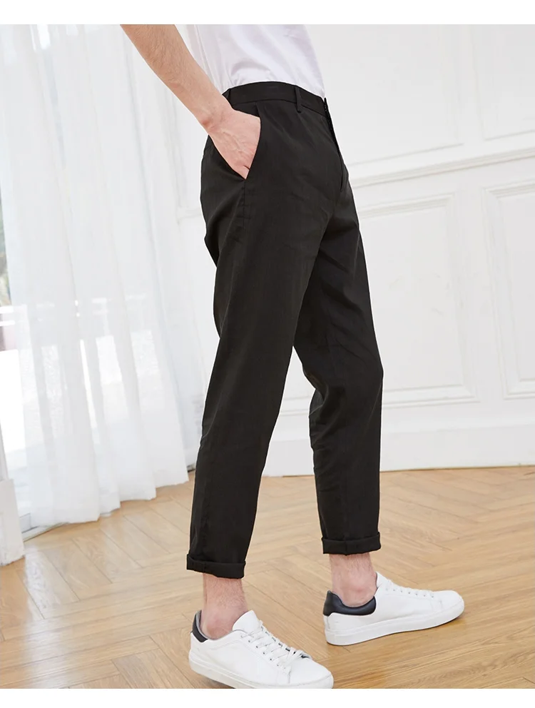 JackJones мужские льняные шаровары Slim Fit повседневные брюки E | 219214502