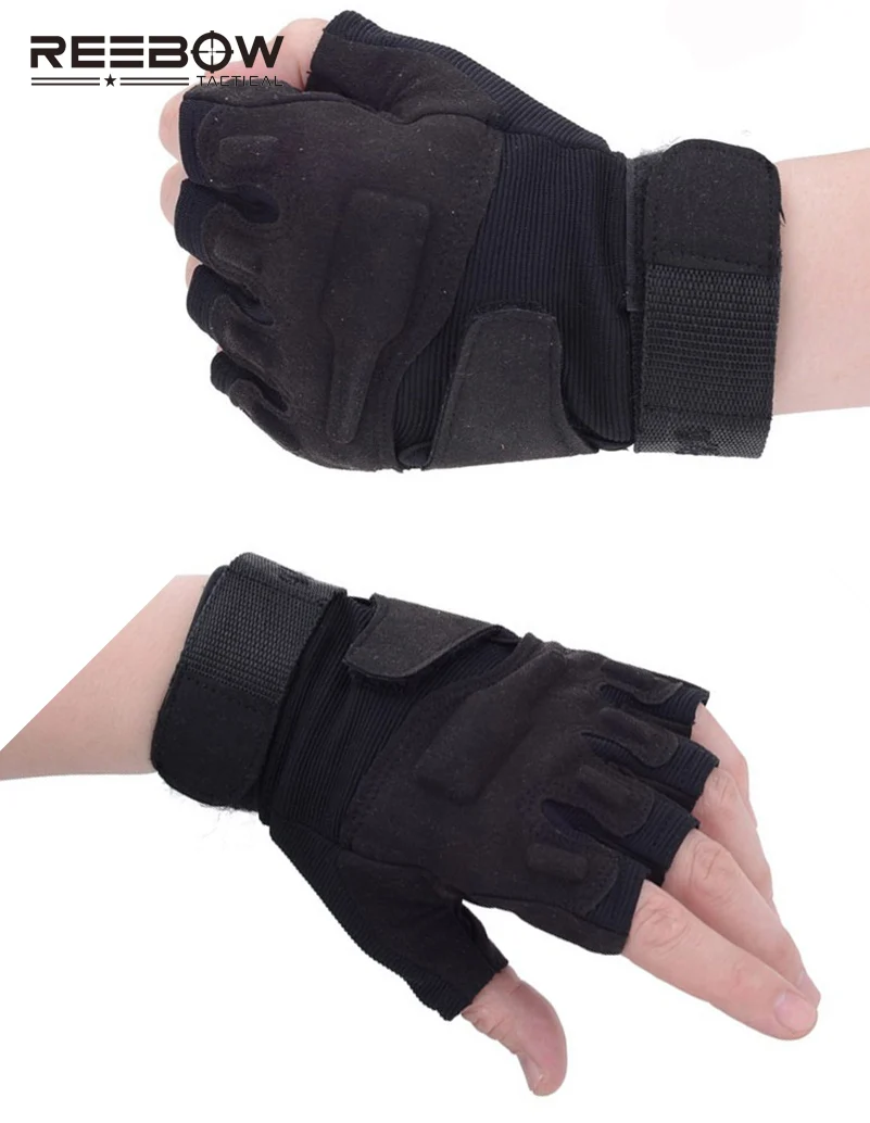 Мужские перчатки без пальцев REEBOW тактические для езды на велосипеде мотоцикле