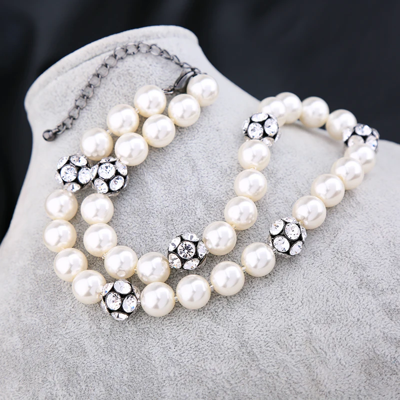 Ожерелье ручной работы из искусственного жемчуга короткое 2017 | Украшения и