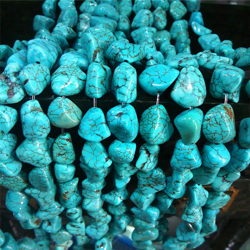 

1 Strand Natural Filling Glue Turquoises Stone Beads Irregular 12-18mm Loose Howlite Stone Beads For Jewelry Making DIY Craft