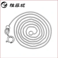 united states version of sterling silver jewelry 925 silver necklace clavicle chain box chain a substituting for women
