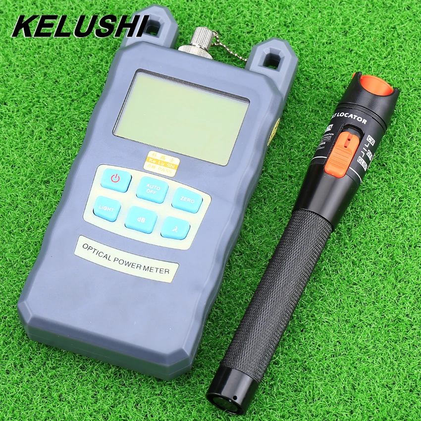 Оптический инструмент KELUSHI FTTH измеритель мощности 70 ~ 10dBm с адаптером FC/SC и тестер