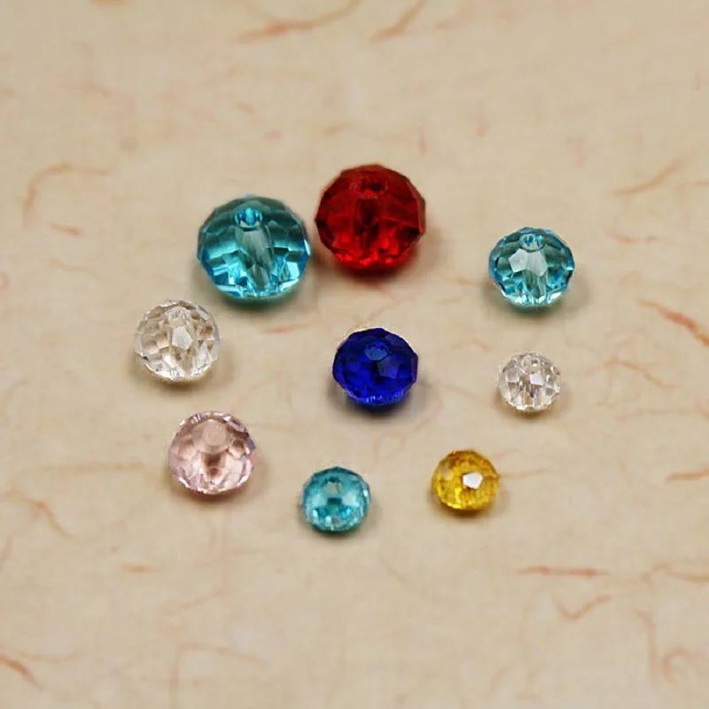 Высококачественные круглые бусины с биконовым кристаллом россыпью 3*4 мм 80 шт.|beads