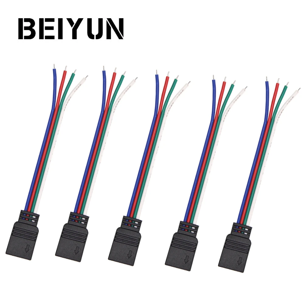 4pin RGB светодиодные ленты Разъем для SMD 2835 3528 5050 5 шт./партия | Обустройство дома