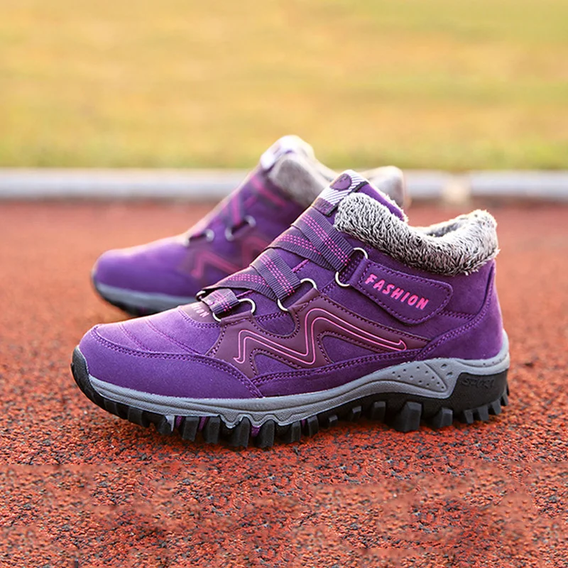 2019 модная Осенняя женская обувь зимние сапоги женские теплые на меху зимняя