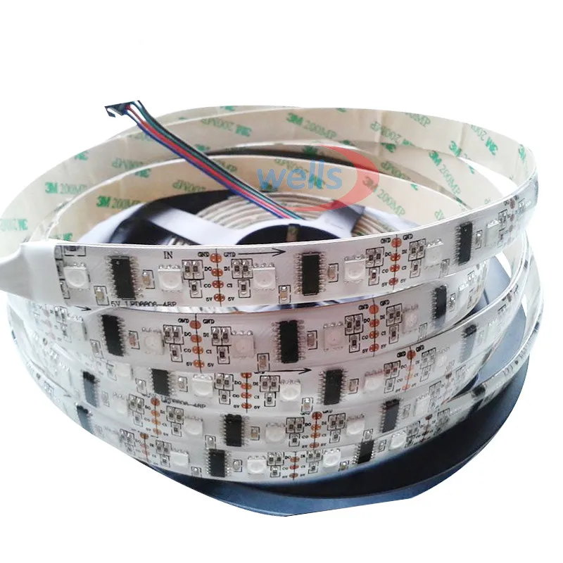 Оптовая продажа светодиодов 1 м/5 м 32/48/52/60 светодиодов/м пикселей LPD8806 IC Dream Color SMD 5050