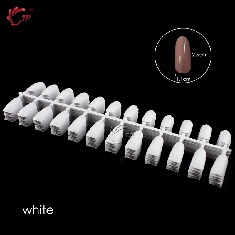 White Tips 240pcs TP Pro, 120 цветов, наборы для нейл-арта, дисплей, цветная книга, диаграмма, для салона, акриловый Гель-лак, наконечники, дисплей, карта, 240 шт, накладные ногти, формы - Цвет: White Tips 240pcs