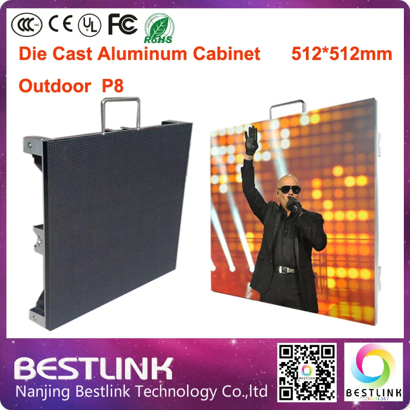 P8 напольный шкаф дисплей литой алюминиевый корпус для RGB LED видеостена открытый