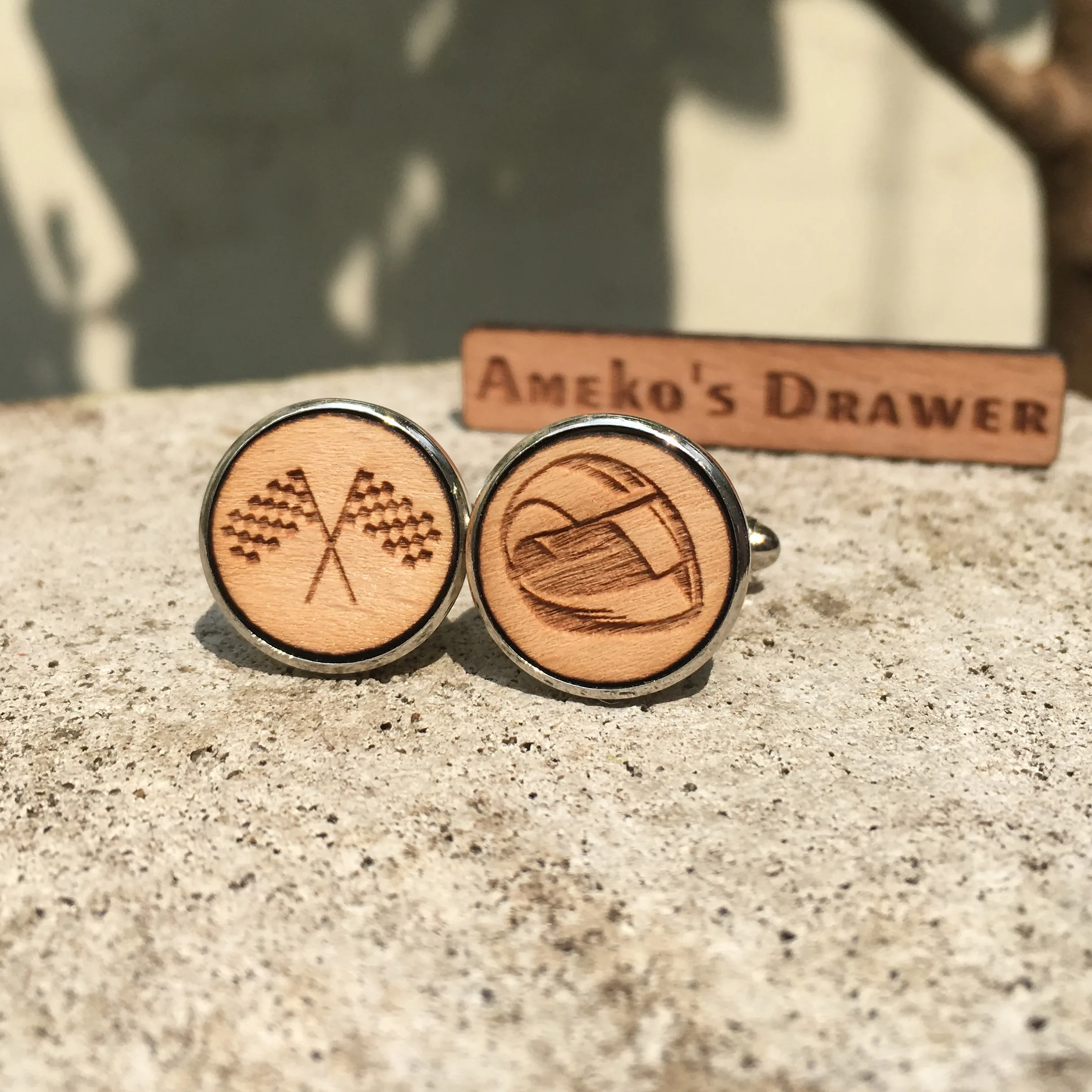 Деревянные Запонки для гонок свадебный подарок жениха гоночный шлем деревянные