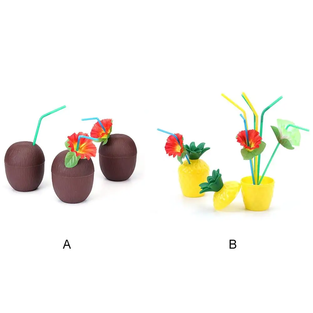 1 шт. Кокосовая чашка для ананаса с соломинкой товары вечерние Коктейльная