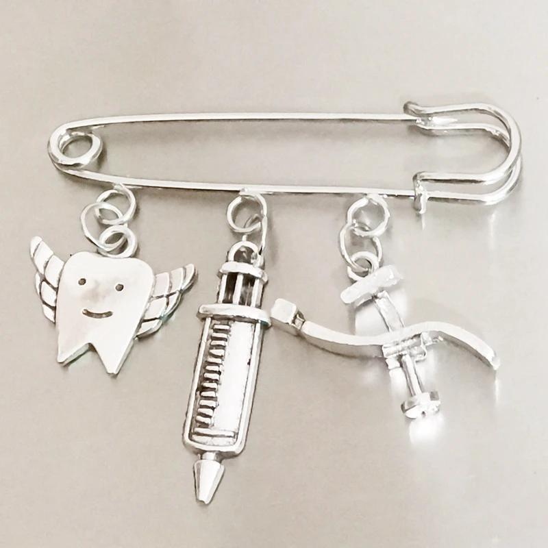 

2019 Fashion Jewelry Mini tooth Brooch, Gums, Needles, Mini Cute Brooch Jewelry Gift DIY Handmade