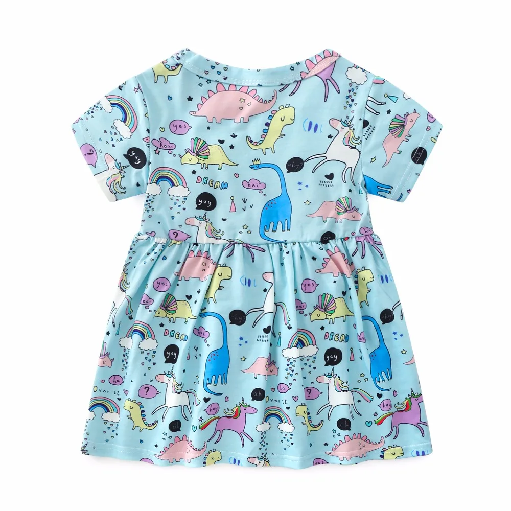 Kimocat Vestidos Girls Summer Dress Animal Unicorn Princess Children Costume for Kids Clothes Baby Dropshipping | Детская одежда и