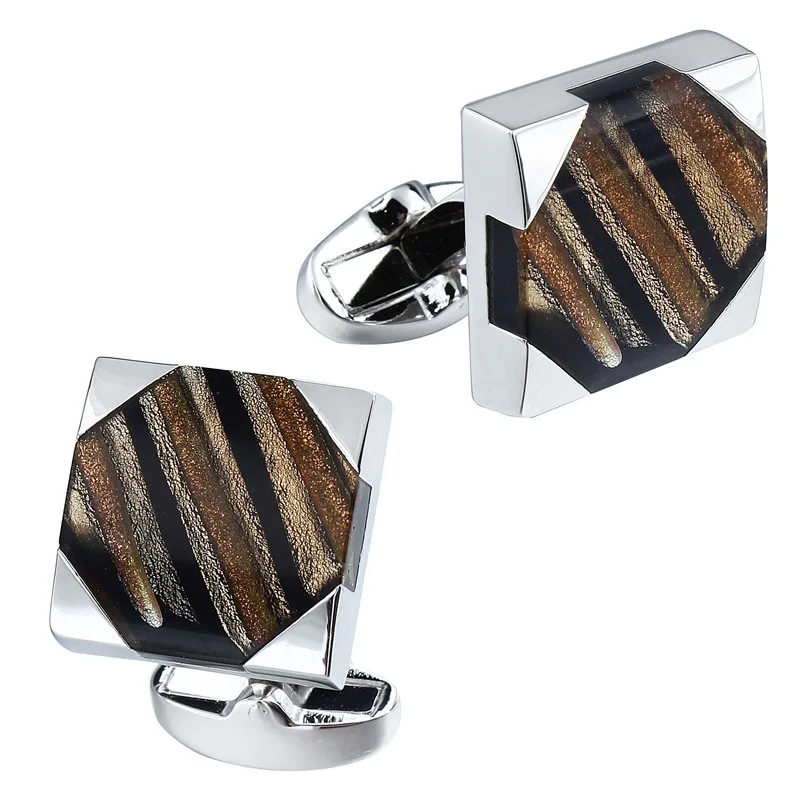 

Cufflinks For Men with Gift Box, Handmade with Dichroic glass, Match Suits Cuffs Daily Use Dress for Ordinary Men HAWSON