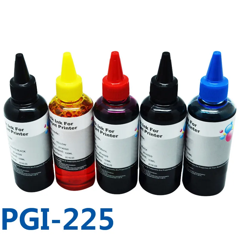 

5x100ml PGI-225 CLI-226 Refill Ink Kit CISS Ink For Printer For Canon PIXMA MG5120/5220/6120/8120/5320/IP4820/4920/MX882/IX6520