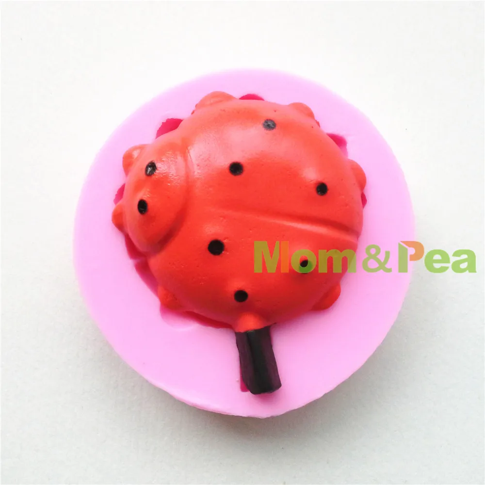 Мама и горох 0665 Бесплатная доставка божья коровка в форме леденца силиконовая