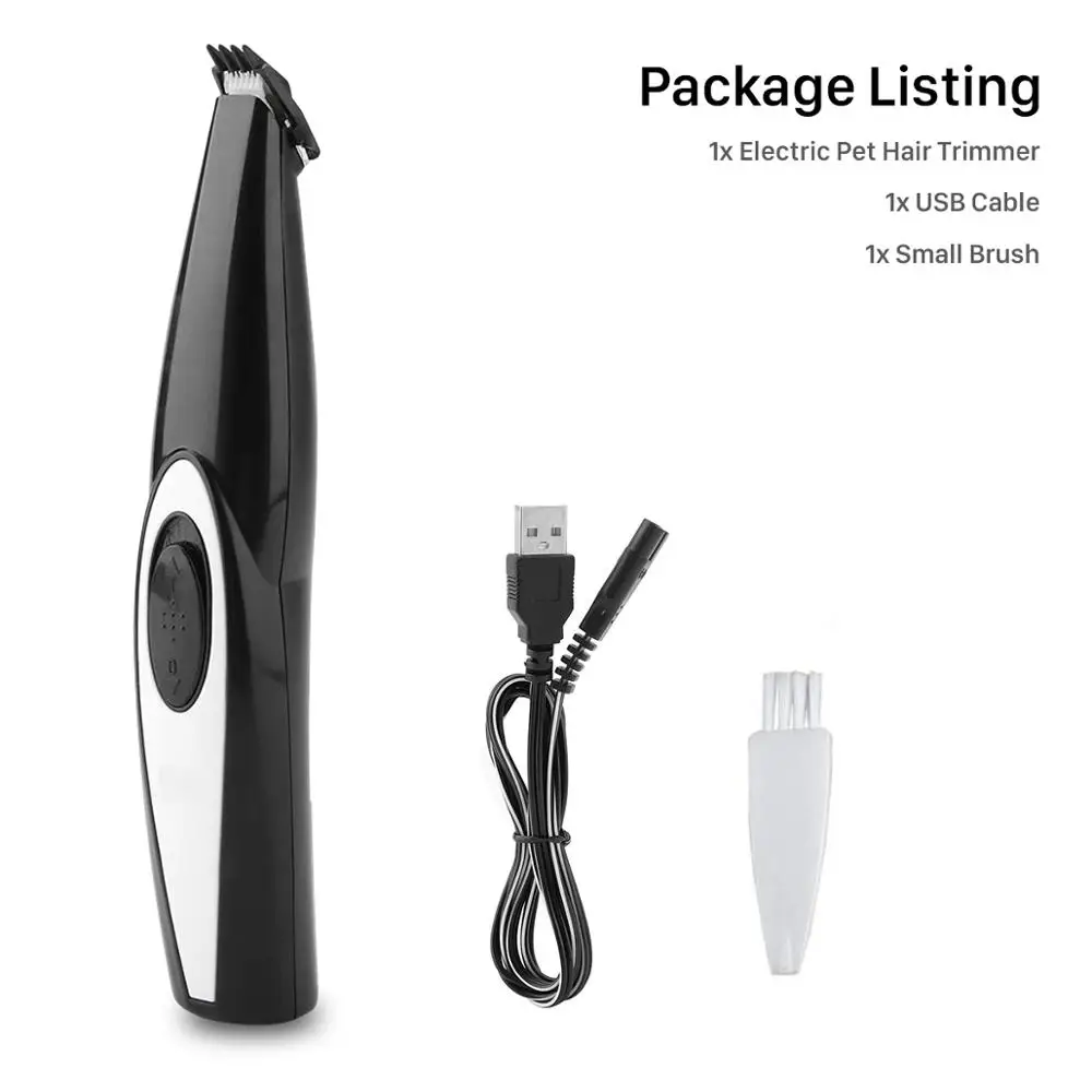 USB Перезаряжаемый триммер для собак, кошек, ног, волос, инструмент для ухода за домашними животными, Мини электрическая машинка для стрижки волос, машинка для стрижки волос, встроенный аккумулятор - Цвет: Hair Trimmer set