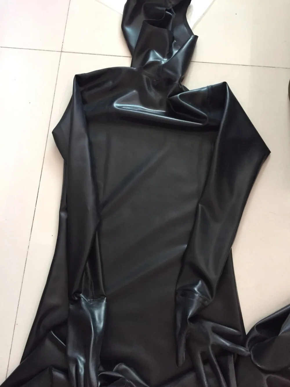 Латексные колготки боди комбинезон zentai изготовление на заказ ручной работы без молнии для лица вход Гибкая латексная ткань w перчатки шапки