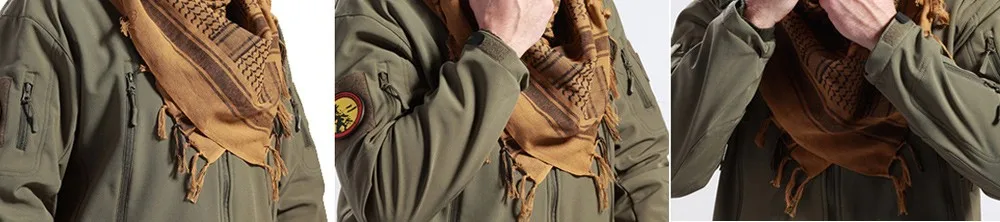 FREE SOLDIER Квадратный головной арабский убор из хлопка, шарф и маска для поездок, скрытый ветрозащитной головной платок, изменчивый шарф