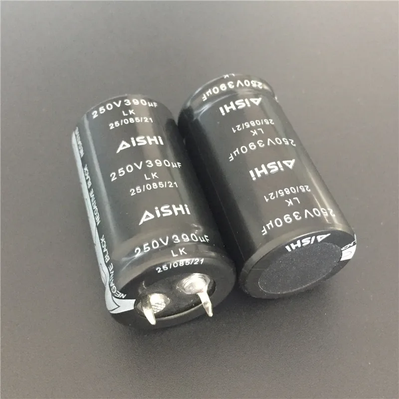 2шт 390 мкФ 250V Aishi LK серии 22x40 мм 250V390uF оснастки PSU алюминиевый электролитический