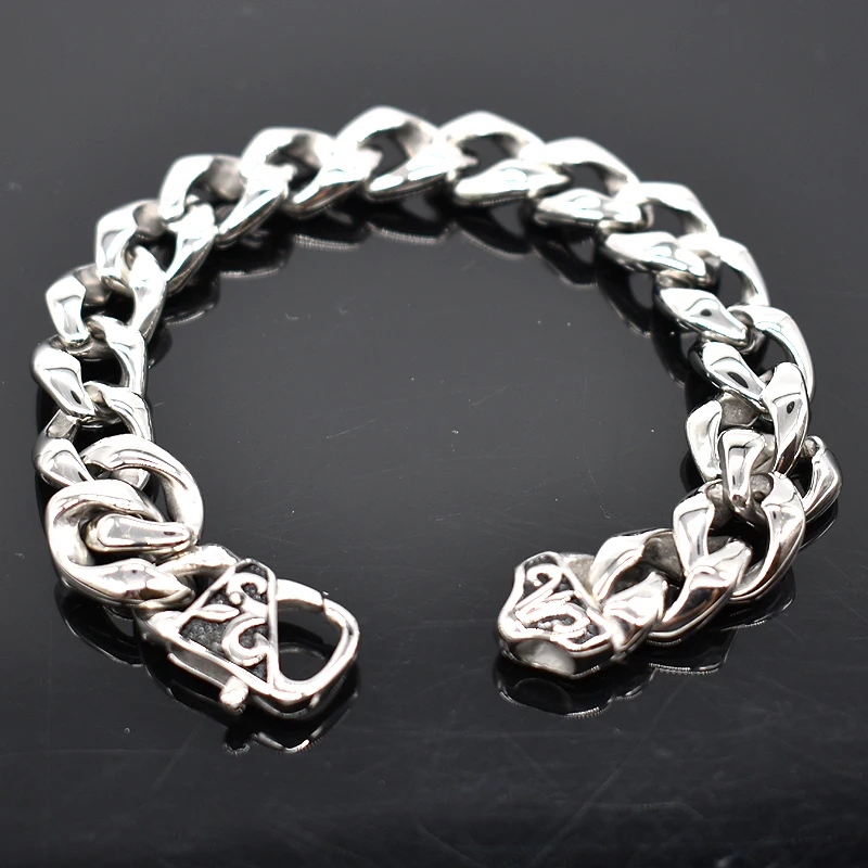 Браслет AMUMIU из нержавеющей стали для мужчин и женщин полированный забрасывающий